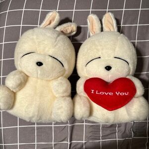 Vintage 2000, set of 2 - Plush Mashimaro bunny by Kim Jae I love you